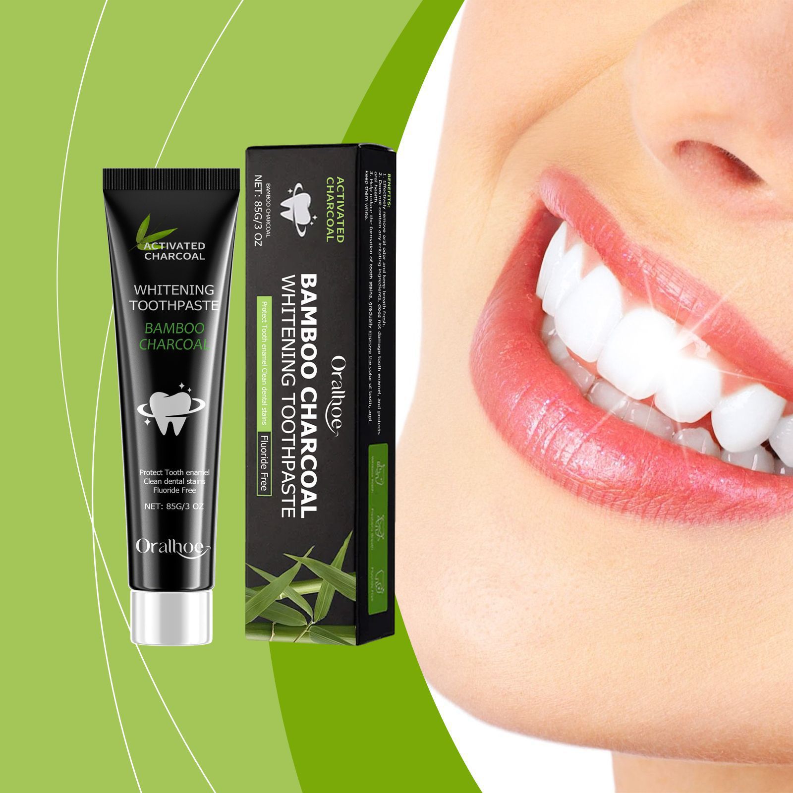 Teeth Whitening Filter - Oralhoe 85g Bamboo Charcoal Remove Yellow
