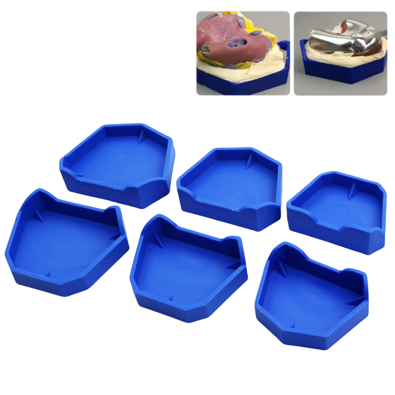 Teeth Whitening Trays - 6pcs Dental Model Base Set Plaster