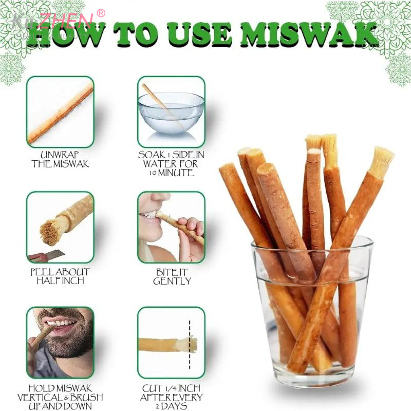Teeth Whitening Naturally - 1Pcs S/L Misvak toothbrush Portable Natural