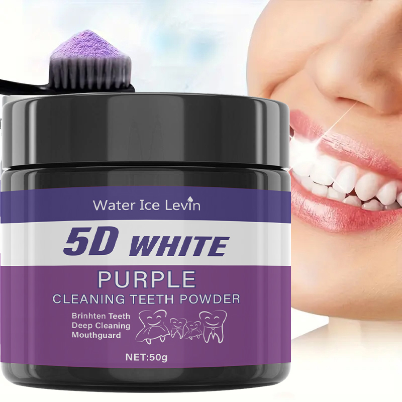 Teeth Whitening Filter - 5D White Purple Cleaning Tooth Powder.