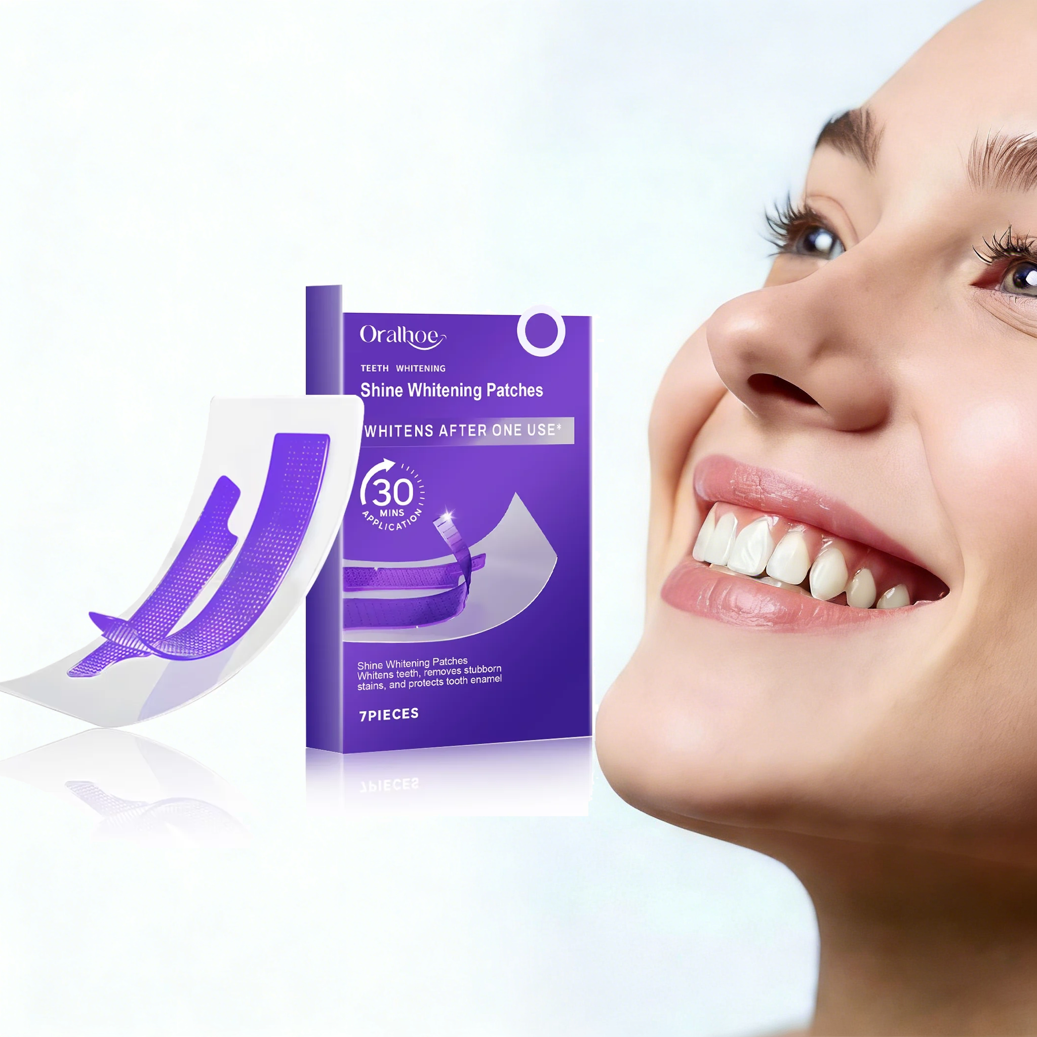 Teeth Whitening Naturally - Purple Teeth Whitening Strips Brighten Tooth