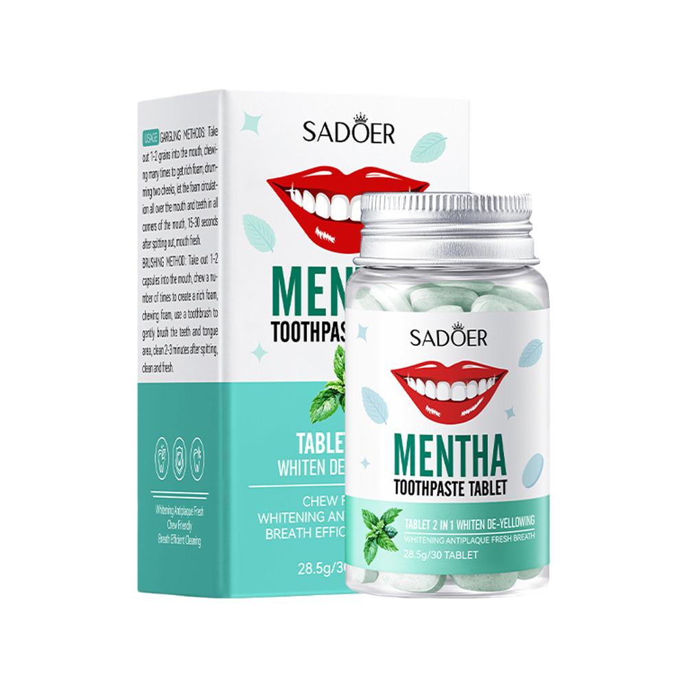 Teeth Whitening Filter - Mint Solid Toothpaste Tablets Mint Flavors