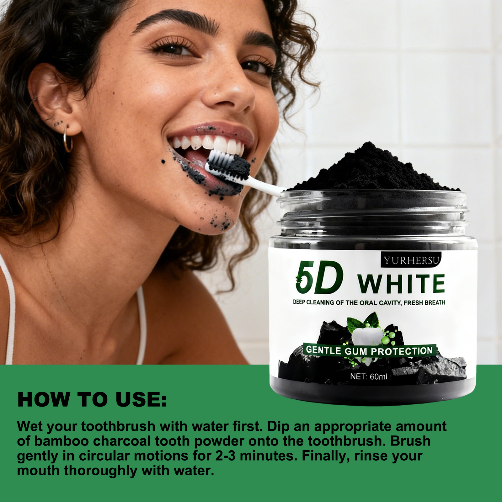 Bamboo Charcoal Teeth Whitenin - Teeth Whitening Filter ulasan dan harga