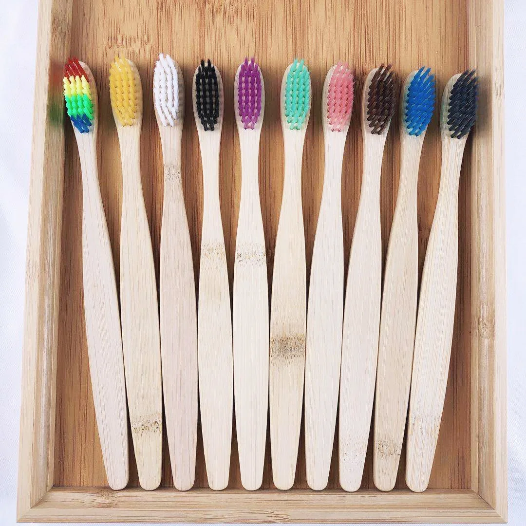 10pcs Colorful Natural Bamboo  - Teeth Whitening Naturally ulasan dan harga
