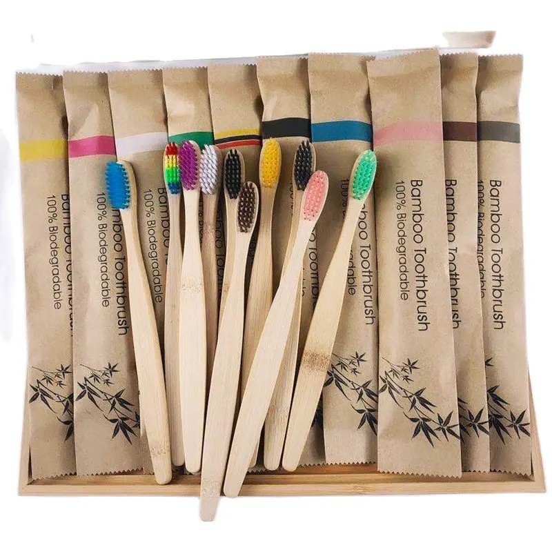 10pcs Colorful Natural Bamboo  - Teeth Whitening Naturally ulasan dan harga