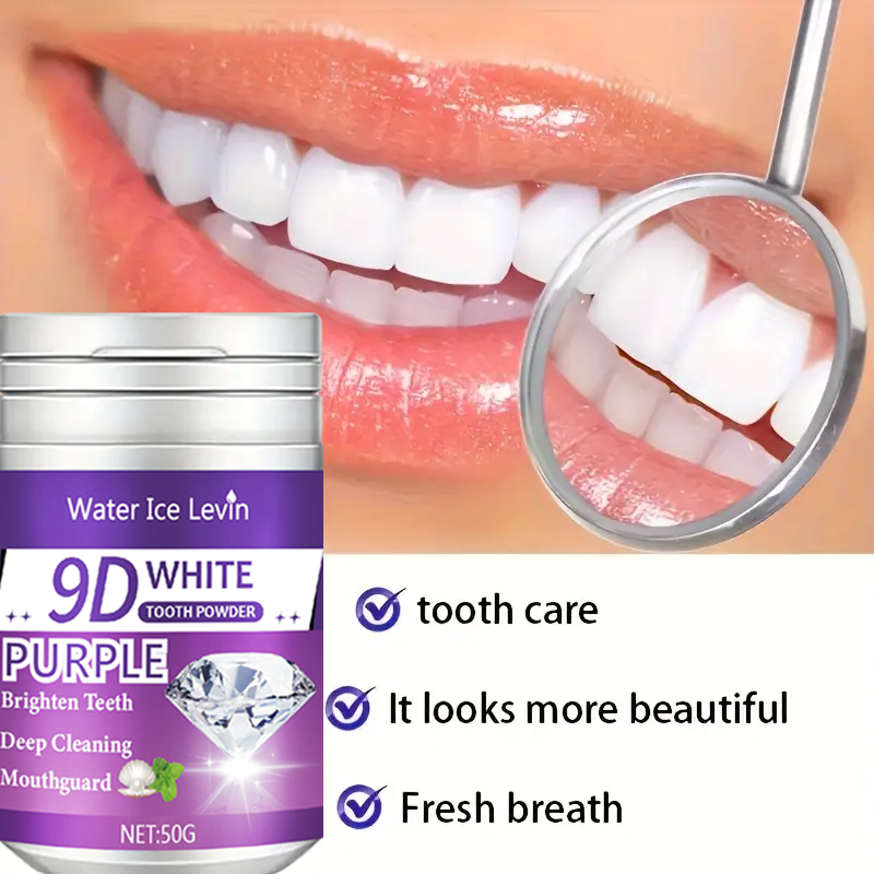 9D White Purple Toothpowder. B - Teeth Whitening Singapore ulasan dan harga