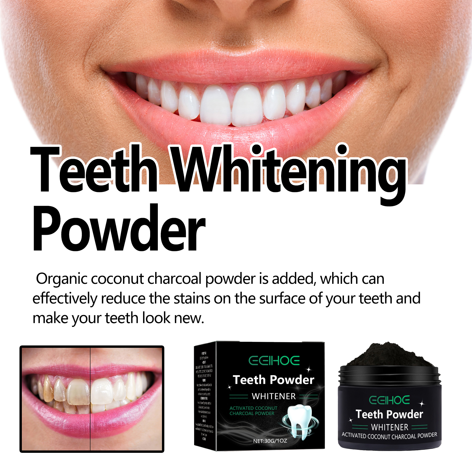 Teeth Whitening Powder Natural - Teeth Whitening Filter ulasan dan harga