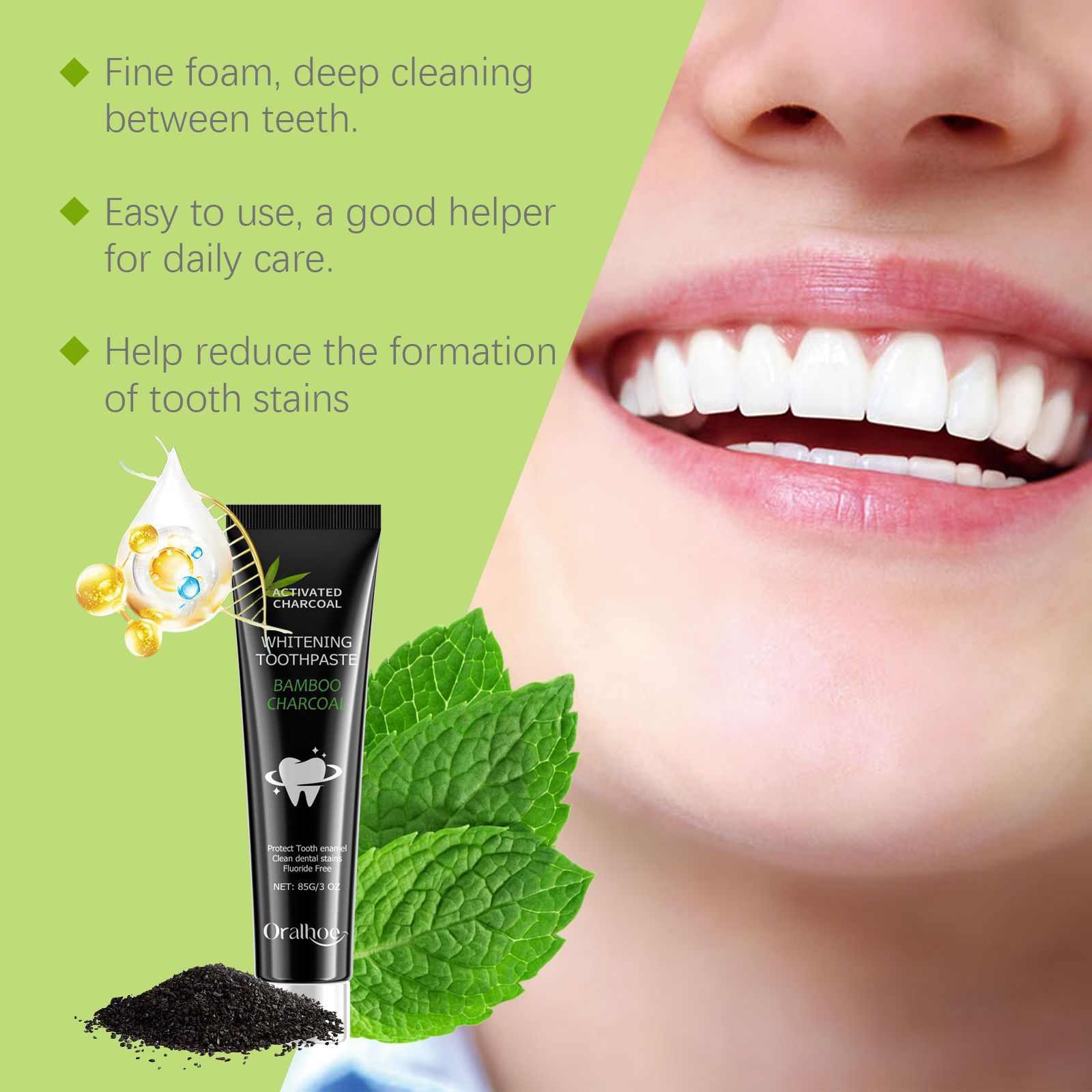 Oralhoe 85g Bamboo Charcoal Re - Teeth Whitening Filter ulasan dan harga