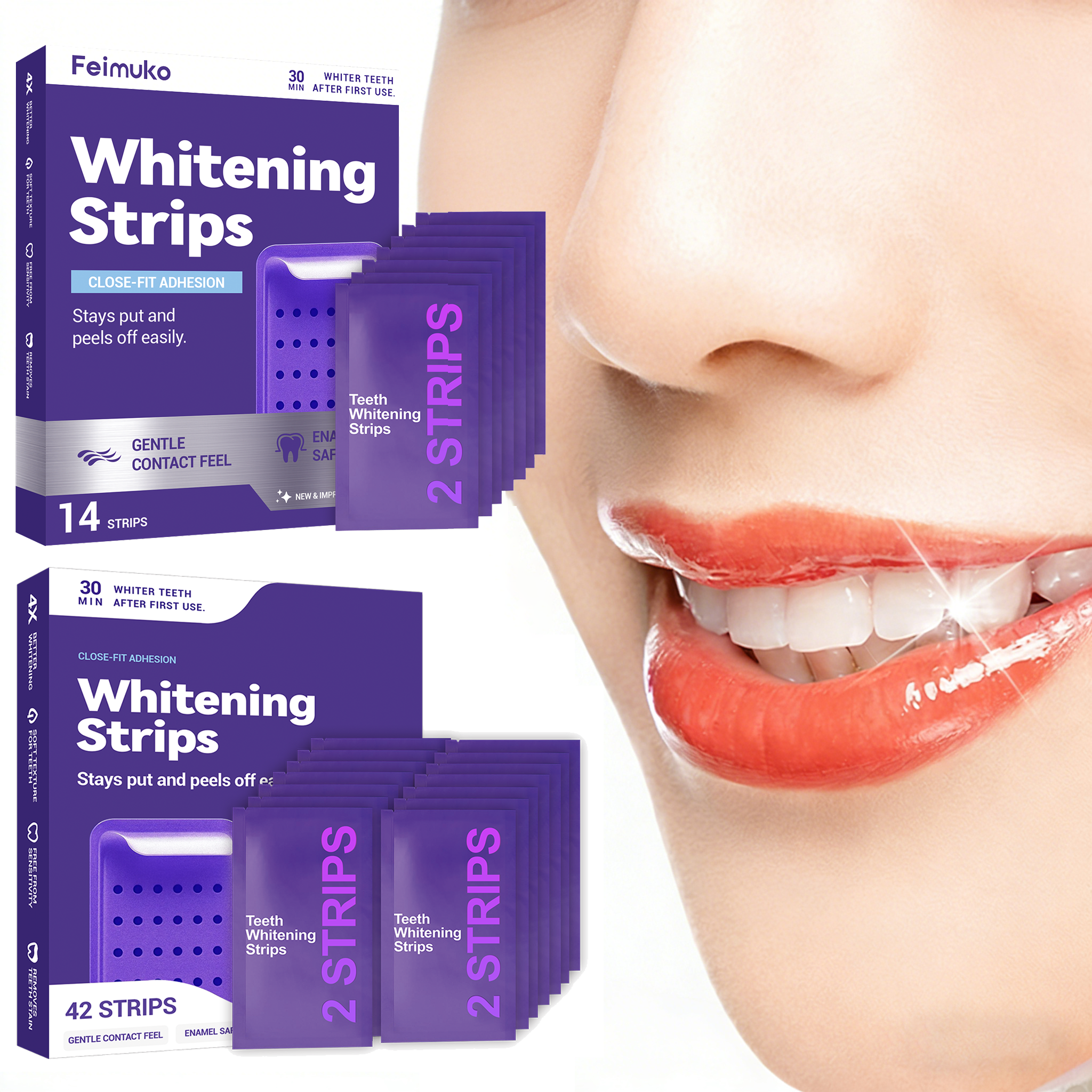 Purple Teeth Whitening Strips  - Teeth Whitening Naturally ulasan dan harga