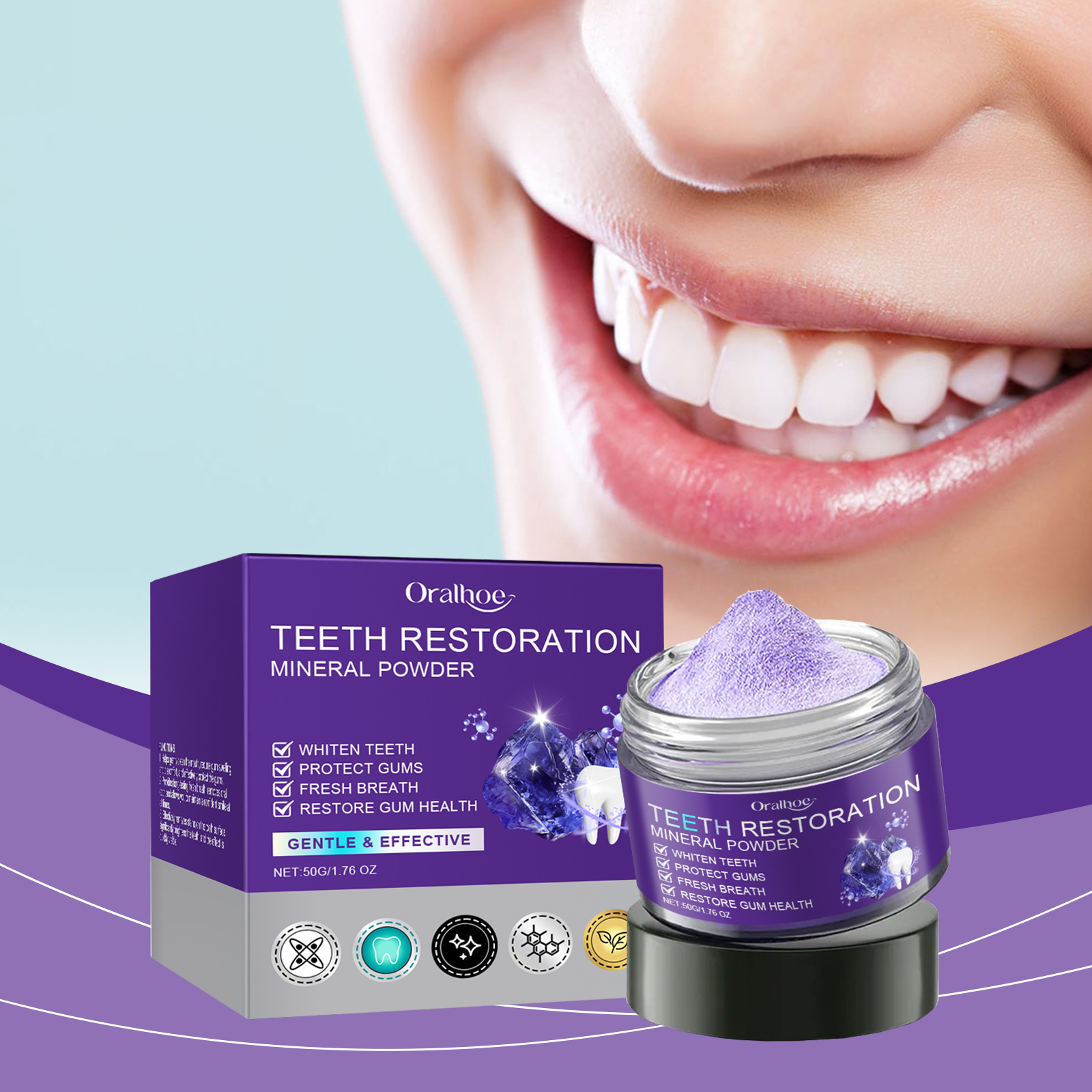 Teeth Restoration Mineral Powd - Teeth Whitening China ulasan dan harga