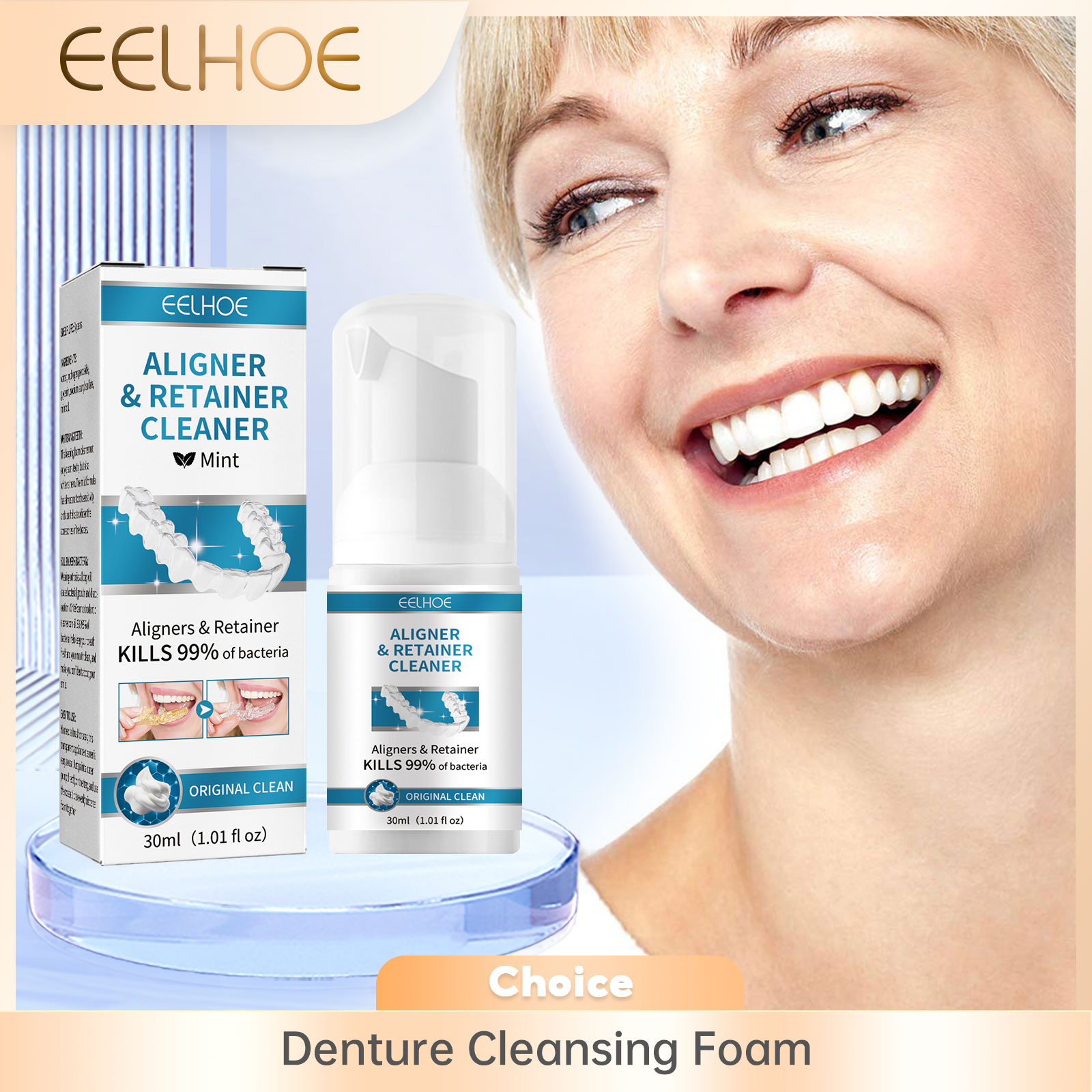 Aligner Denture Cleaner Foam D - Teeth Whitening Naturally ulasan dan harga