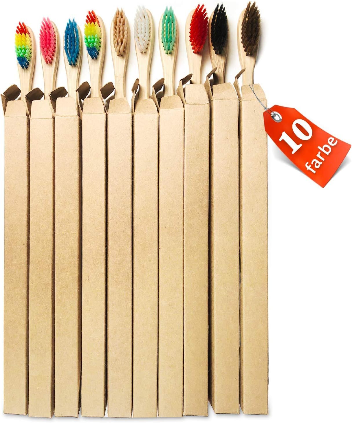10PCS Natural Bamboo Toothbrus - Teeth Whitening Naturally ulasan dan harga
