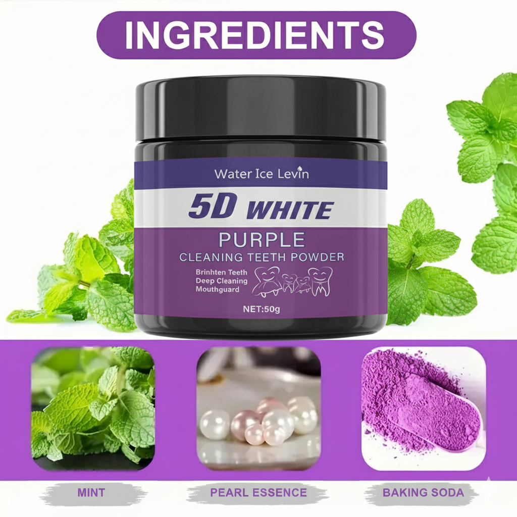 Purple Teeth Whitening Powder  - Teeth Whitening Filter ulasan dan harga