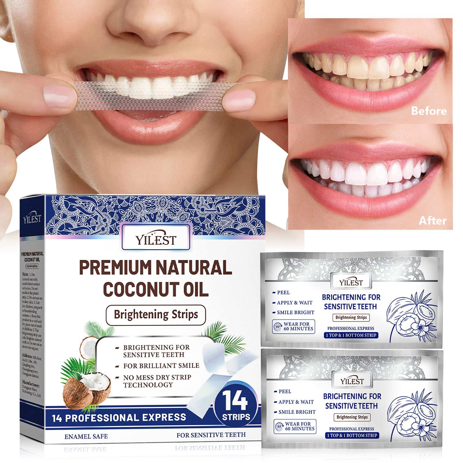 Teeth Whitening Strips 14pcs C - Teeth Whitening Naturally ulasan dan harga